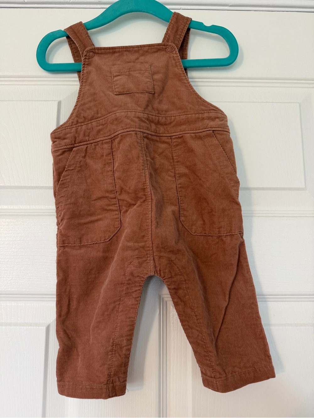 Angel Dear Rust Brown Corduroy Infant Overalls